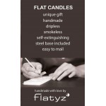 Flatyz Hand Painted Flat Candle| Unscented Dripless Smokeless Decorative | Sailing | Double Wick with Metal Base | Unique Gift Idea and Home Décor Accent