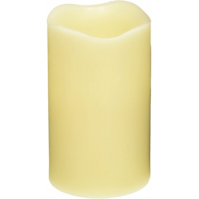 Flipo Pacific Accents Ivory Melted Wax 3-Inch by 5-Inch Pillar Candle