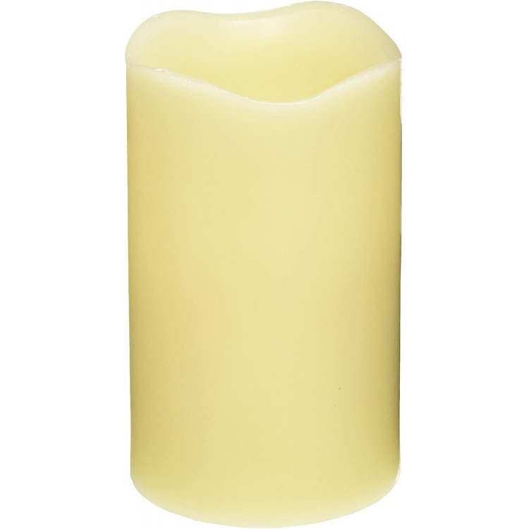Flipo Pacific Accents Ivory Melted Wax 3-Inch by 5-Inch Pillar Candle