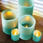 Furora LIGHTING Blue Flameless Candles Remote Controlled Light Blue Candles for Home Set of 8 Battery Operated Blue Candles Pillar Set for Wedding Decor Centerpieces and Holiday Decorations
