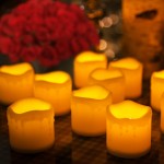 Furora LIGHTING Flameless LED Votive Candles Battery Operated Melting Style Votives with Realistic Flickering Flame Best for Wedding Party and Holiday Decoration Ideas Pack of 6