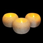 Furora LIGHTING Flameless Silver Candles Battery Operated with Timer Real Wax Flickering LED Round Candles Decorative Ball Candles for Wedding Decor Electric Candles for Home Decoration Accents