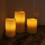 Furora LIGHTING Gold LED Candles Battery Operated 3 Pack Metallic Glitter Glam Flameless Pillar Candles with Repeat Cycle 5 19 Timer Metallic Glitter Glam Candle for Home Decor Wedding Decorations