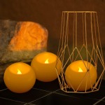 Furora LIGHTING LED Round Candles Battery Operated with Timer 6 18 Built-in Decorative Ball Candles for Home Decor Flickering Round Tea Light Candles for Wedding Decorations for Tables Centerpieces