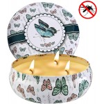 HOME-X Large Butterfly Scented Candle with 3 Wicks 100% Soy Wax Calming Candle Gift 13.5oz and Metal Butterfly Wall Accents Indoor or Outdoor Home Decorations