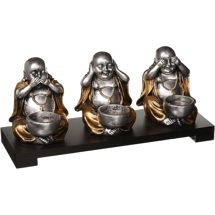 Koehlerhomedecor Sitting Buddha Candleholder