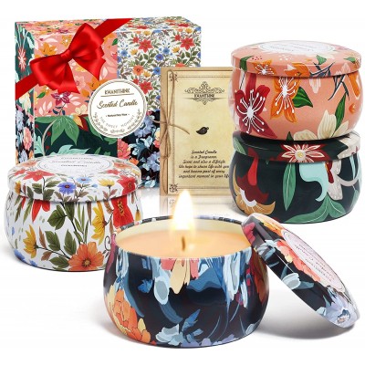 KWANITHINK Scented Candles Gifts for Women 8oz x 3 Candles Set for Home Scented Valentines Day Gifts for Women with Strongly Fragrance Essential Oils for Bath Stress Relief Yoga 4x4 oz