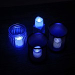 LITAKE Blue LED Candles,Flameless Flickering Blue LED Tea Lights,Battery Operated Realistic LED Votive Candle Lights Bulk for Christmas Birthday Wedding Party Festival Decor,24 Packs