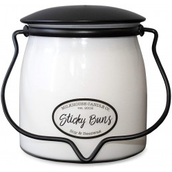 Milkhouse Candle Company Creamery Scented Soy Candle: Butter Jar Candle Sticky Buns 16-Ounce