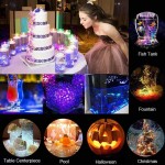 Mini Submersible Led Lights with Remote Small Underwater Tea Lights Candles Waterproof 1.5 RGB Multicolor Flameless Accent Lights Battery Operated Vase Pool Pond Lantern Decoration Lighting 10pcs