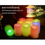 Multi Color Changing Votive Flameless Candles with Remote and Timer Battery Operated Led Tea Light Candles，Set of 10 Colored Flickering Candles for Birthday Wedding Anniversary Easter Party Décor.