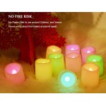 Multi Color Changing Votive Flameless Candles with Remote and Timer Battery Operated Led Tea Light Candles，Set of 10 Colored Flickering Candles for Birthday Wedding Anniversary Easter Party Décor.