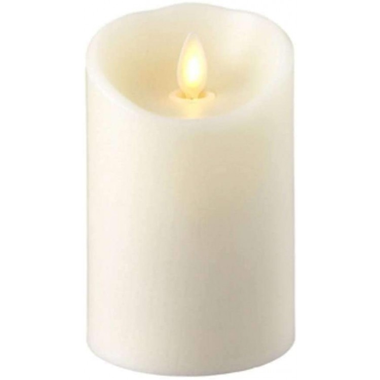 RAZ IMPORTS INC Push Flame Flameless Battery Operated LED Pillar Candle Ivory 3x 4 for Home Décor Holiday and Gift