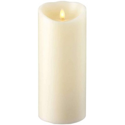 RAZ IMPORTS INC Push Flame Flameless Battery Operated LED Pillar Candle Ivory 4.5"x 9" for Home Décor Holiday and Gift