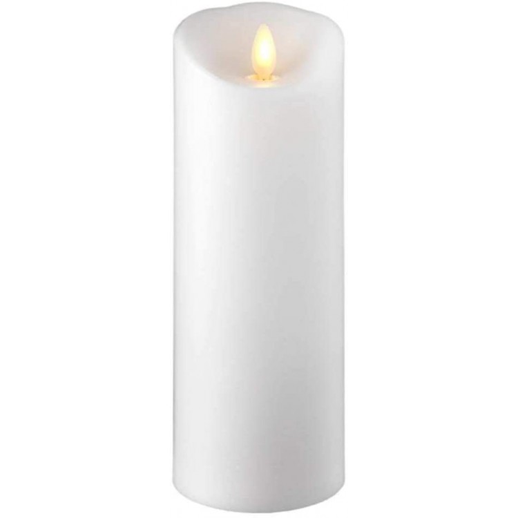 RAZ IMPORTS INC Push Flame Flameless Battery Operated LED Pillar Candle White 3x 8 for Home Décor Holiday and Gift
