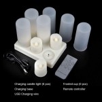 Rechargeable Flameless Candles Tea Lights LED Candles Flickering Fake Candles with Remote & Timer Warm White Tealights for Parties Weddings,Christmas,Bar Family Dinner Outdoor Picnic Decoration