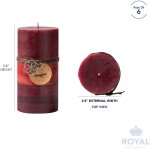 Royal Imports 3 x 6 Pillar Candles for Christmas Holiday Décor Wedding & Home Decoration Unscented Dripless & Smokeless Set of 6 Red Ombre Wax
