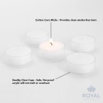 Royal Imports Tea Light Candles Clear Plastic Cup Unscented TeaLights 5 Hours Long Burn Time for Wedding Holiday Birthday Parties Home Decor 125 Pack
