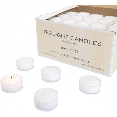 Royal Imports Tea Light Candles Clear Plastic Cup Unscented TeaLights 5 Hours Long Burn Time for Wedding Holiday Birthday Parties Home Decor 125 Pack