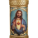 Sacred Heart of Jesus Prayer Candle Devotional Unscented Pillar Candles Decoration for Churches or Homes 4.75 Inches