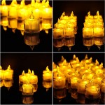 StarryMine Flameless LED Tea Light Candles Battery-Powered Unscented LED Tealight Candles Fake Candles Tealights 12 Pack for DIY Lighting Indoor Bedroom Party Wedding Christmas Halloween