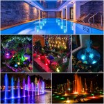 Submersible Led Lights Battery Operated Spot Lights with Remote Small Lamps Decorative Fish Bowl Light Remote Controlled Small Led Lights for Aquarium Vase Base Pond Wedding Halloween Party 4 Pack