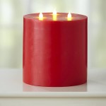 The Lakeside Collection Scented 3-Wick LED Candle Lighted Aroma Accent Red Apple Cinnamon