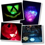 Tripop Waterproof LED Vase Light RGB Color Changing and Batteries Operated Floral Lamp W Remote Control 4 Pack
