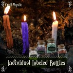 Witchcraft Supplies Box for Witch Spells – 36 Kit Mini Crystals Jars Dried Herbs and Colored Candles for Beginners Witches Pagan Altar Decor Wiccan Supplies and Tools Witchy Gifts Spiritual Stuff