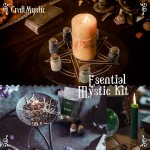 Witchcraft Supplies Box for Witch Spells – 36 Kit Mini Crystals Jars Dried Herbs and Colored Candles for Beginners Witches Pagan Altar Decor Wiccan Supplies and Tools Witchy Gifts Spiritual Stuff