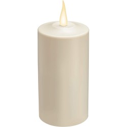 Xodus Innovations Weatherproof Flameless Indoor Outdoor 6-Inch Battery Powered Pillar Candle with Warm White Realistic Flame FPC1586