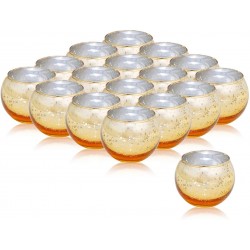 48Pcs Votive Candle Holders Mercury Glass Tealight Candle Holder,Perfect Centerpieces for Wedding Party Home Decor gold2