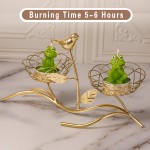 6PCS Frog Tealight Candles with Bird Shaped Tea Light Candle Holders for Mother's Day Ideal for Housewarming Gift and Valentine’s Day Party Gifts Birthday Parties Dates Anniversaries