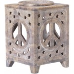 Aheli Soapstone Handcrafted Tealight Candle Holder Burner Warmer Aroma Diffuser for Essential Oil Home Living Room Decor
