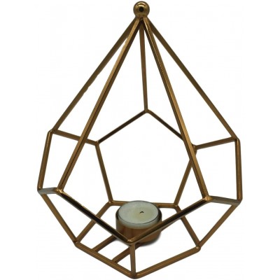 Alchemade Geometric Copper Wire Candle Holder Metallic Votive & Tealight Candle Holder Table Centerpiece for Weddings Parties & Sleek Home Decor
