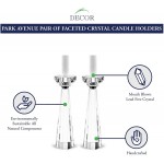 Badash Park Avenue Crystal Candlestick Holders Set of 2 Tapered Candle Holders Beautiful Handcrafted Crystal Accents Perfect for Modern or Traditional Decor
