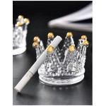 BIAOYOUMEI Clear Votive Candle Holders Crown Glass Tealight Candle Holder for Wedding Party and Home Decor,Gold Accents Transparent Color Color Accents a Total of Three Styles.Glass Candle Holder.