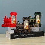 Christmas Water Led Lantern Train Decorations Christmas Santa Claus Lantern Singing ​Decorative Water Glittering Music Playing with Home Decor