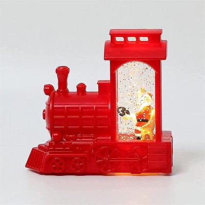 Christmas Water Led Lantern Train Decorations Christmas Santa Claus Lantern Singing ​Decorative Water Glittering Music Playing with Home Decor
