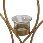 CosmoLiving by Cosmopolitan Contemporary Metal Wall Sconce Candle Holder Hanging Wall Mounted Candle Sconces for Living Room Home Decor 18 L x 3 W x 32 H Bronze