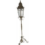 Deco 79 Metal Glass Lantern Stand 56 by 15-Inch