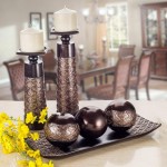 Dublin Decorative Candle Holder Set of 2 Home Decor Pillar Candle Stand Coffee Table Mantle Decor Centerpieces for Fireplace Living or Dining Room Table Gift Boxed Coffee Brown