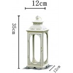 DUOWEI Indoor Outdoor Candle Lantern Wall Hanging Accents Candle Holder for Living Room Decor for Home Indoor Parties and Weddings White Candlestick Holders Size : Small