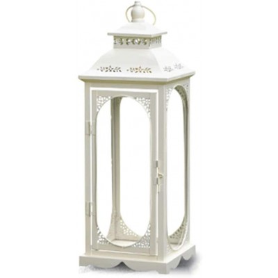 DUOWEI Indoor Outdoor Candle Lantern Wall Hanging Accents Candle Holder for Living Room Decor for Home Indoor Parties and Weddings White Candlestick Holders Size : Small
