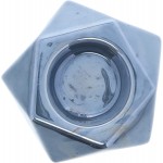 Geometric Cut Slate Blue Ceramic Tea Light Holder Set of 2-Mix