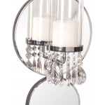 Howard Elliott Mirrored Wall Sconce Accent Piece Candle Holder Home Décor Wall Decorations for Living Room Bathroom Dining Room Perfect for Gifting 31 x 10 Inch