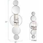Howard Elliott Mirrored Wall Sconce Accent Piece Candle Holder Home Décor Wall Decorations for Living Room Bathroom Dining Room Perfect for Gifting 31 x 10 Inch