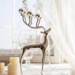 LIUSHI Deer Sculpture,Christmas Reindeer Tealight Candle Holder,Metal Animal Ornament for Weddings Parties Holiday Home Decor Silvery 17x30cm7x12inch