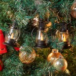 Reperla Mini Lantern 4-Pack Vintage Small Candle Lanterns with Flickering LED Candle for Indoor Lanterns Christmas Decorative Home Decor Wedding Hanging Lantern