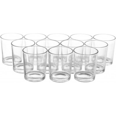 Royal Imports Clear Glass Votive Candle Holder Tealight Candles Holders Centerpiece Cups Home Decor Spa Wedding Birthday Restaurant Party Holiday 12 Pack